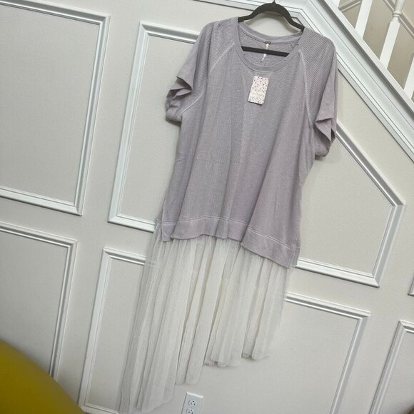 Free People Cloud Dance with Me Tee/Tunic Size S - Picture 2 of 9